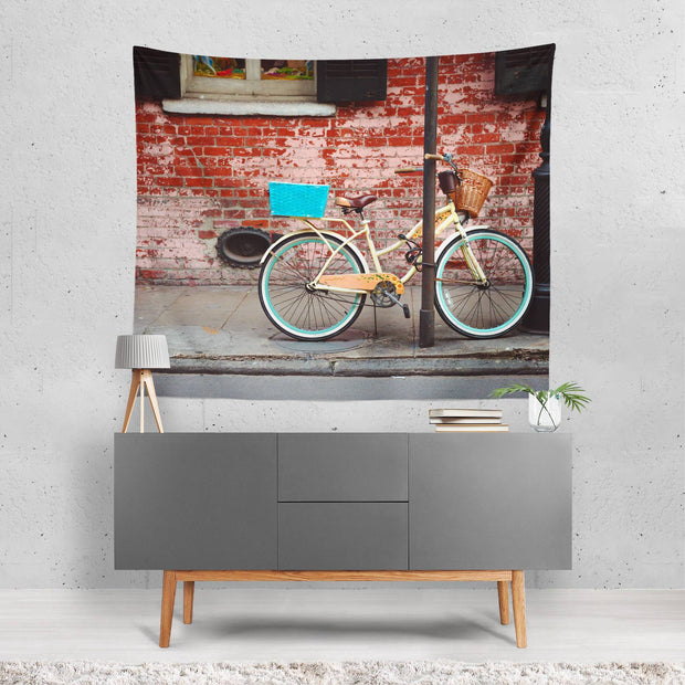 New Orleans Bicycle Wall Tapestry Lost In Nature