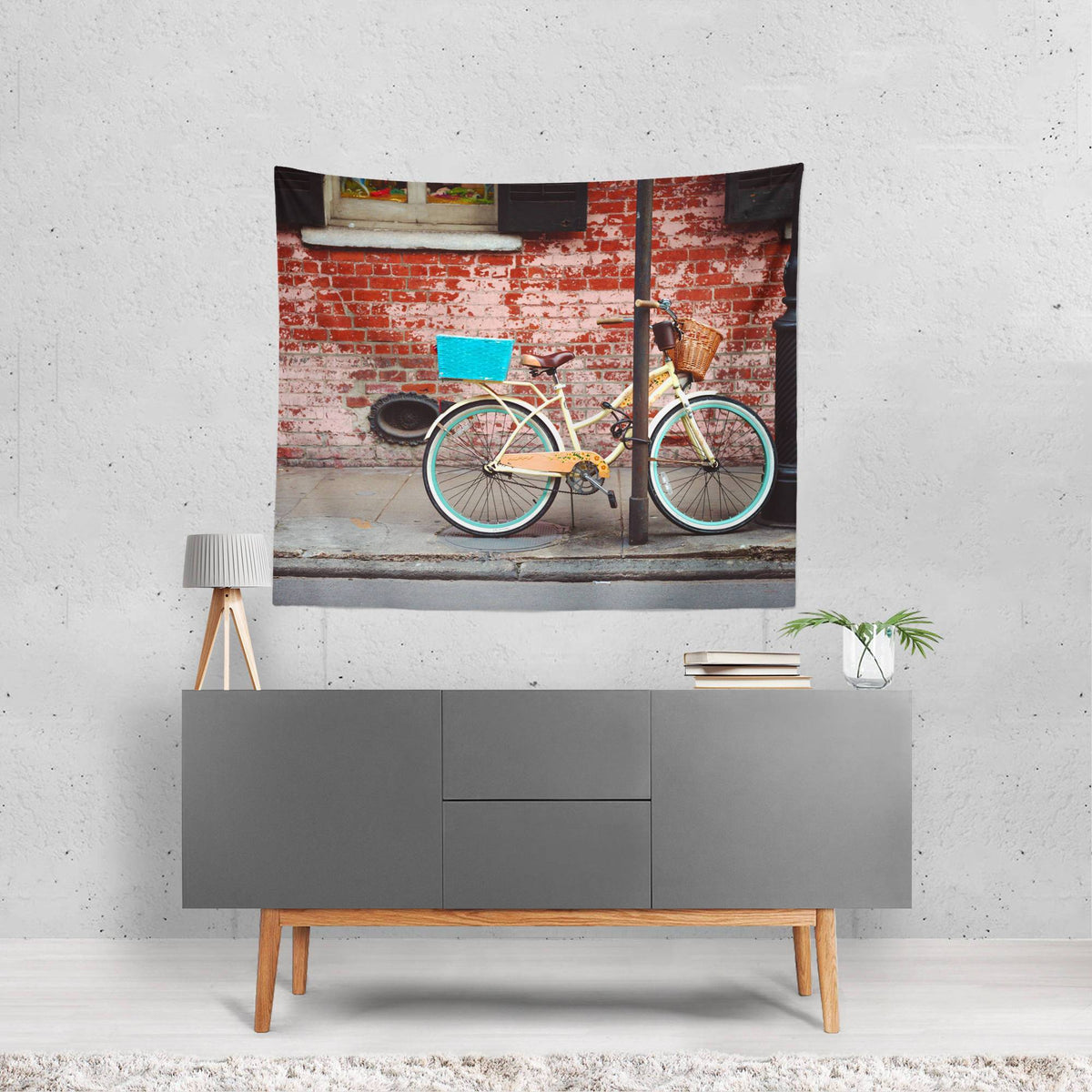 New Orleans Bicycle Wall Tapestry Lost In Nature