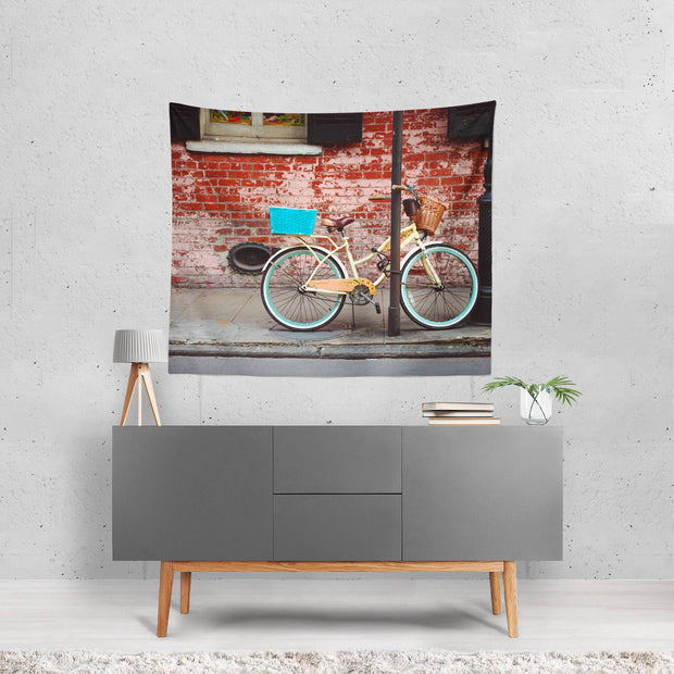 New Orleans Bicycle Wall Tapestry Lost In Nature