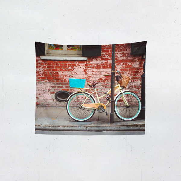 New Orleans Bicycle Wall Tapestry Lost In Nature