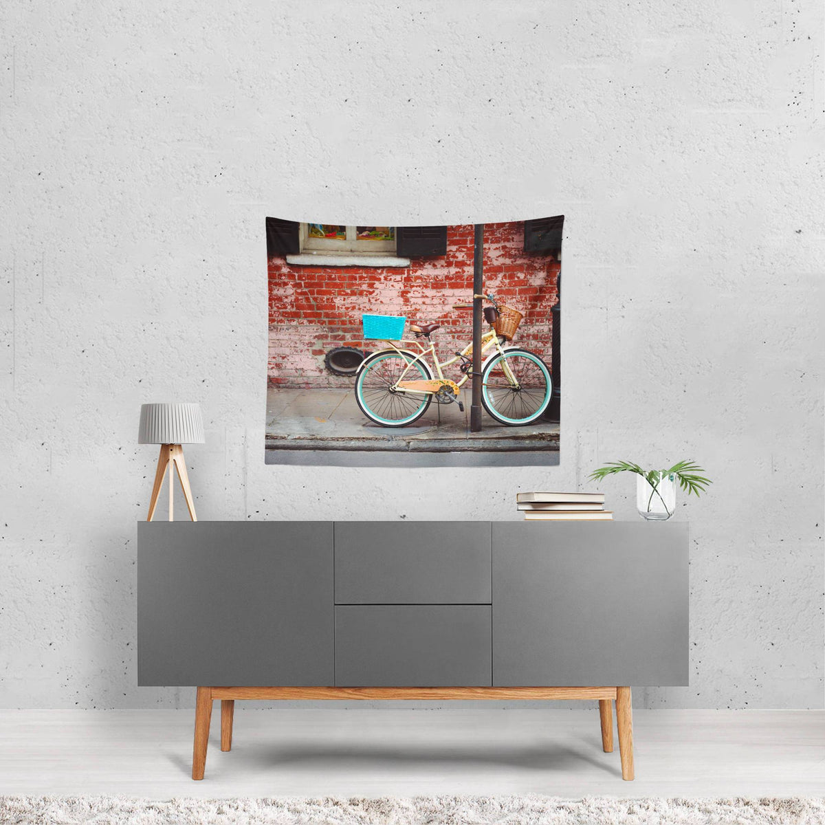 New Orleans Bicycle Wall Tapestry Lost In Nature