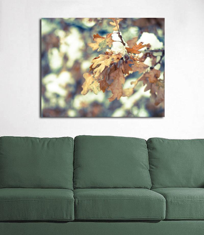 Oak Leaves, Colorado Winter Photography - Fine Art Print Lost Kat Photography