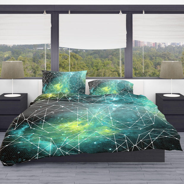 Outer Space Geometric Duvet Cover Set - Twin, Queen, King Lost in Nature
