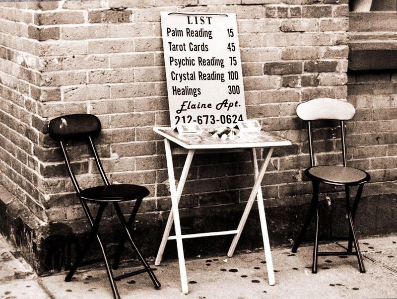 Palm Reader New York Black and White Photo Print -