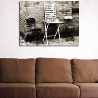 Palm Reader New York Black and White Photo Print -