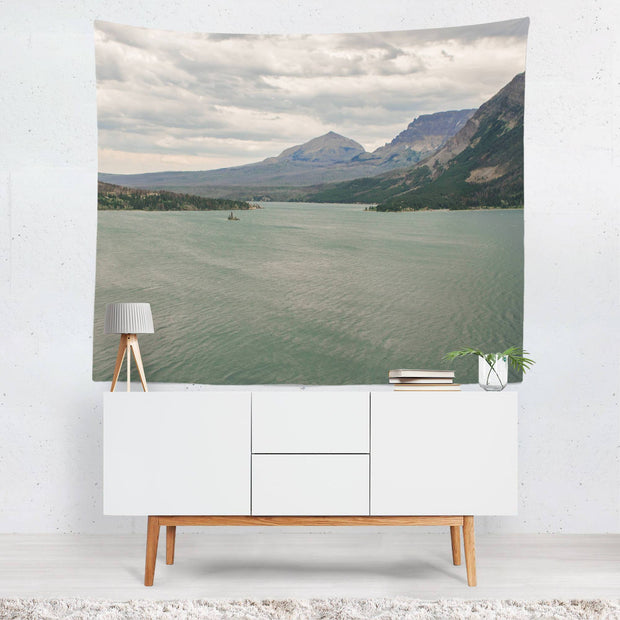 Peaceful Lake Photography Wall Tapestry Lost in Nature