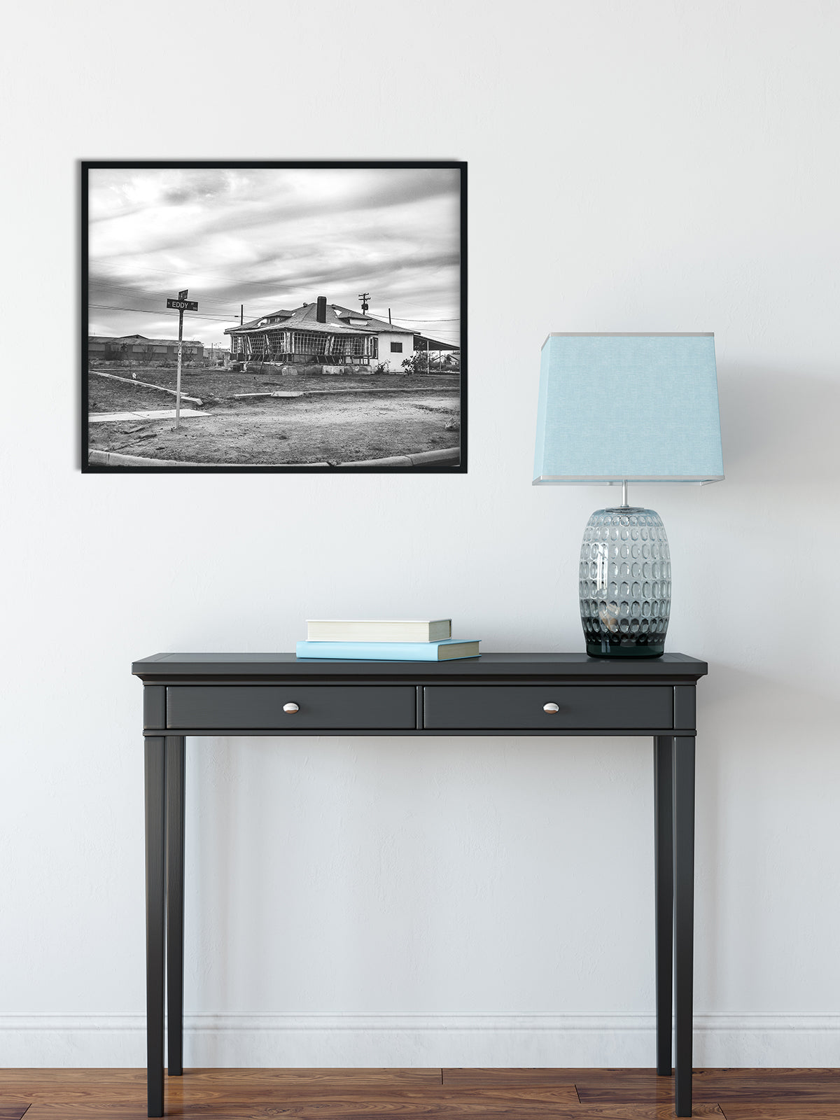 Crooked House on Eddy Street Black and White Fine Art Print