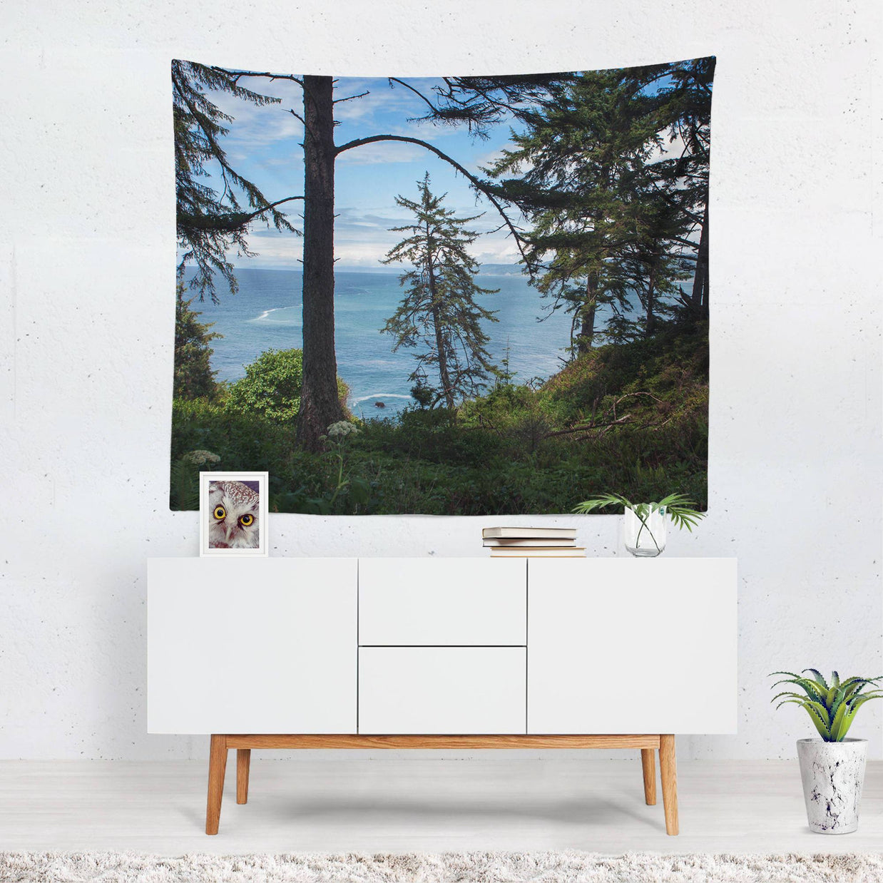 Redwood Coast Wall Tapestry, Northern California Lost In Nature
