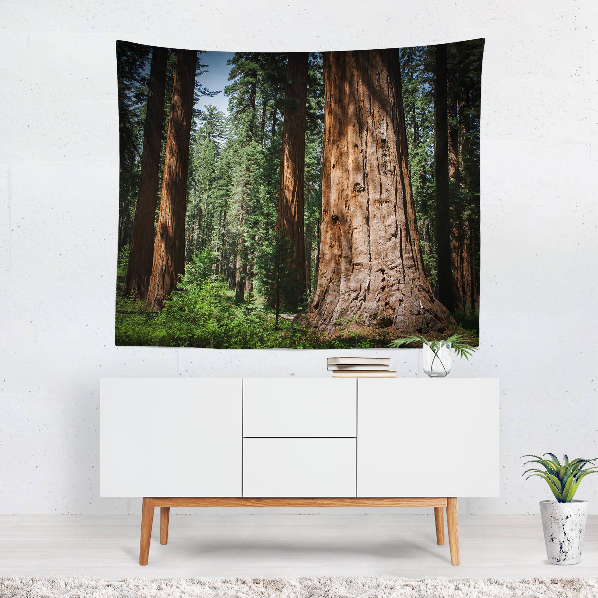 Redwood Forest Wall Tapestry Lost In Nature