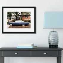 Blue Bonneville Car Wall Art Retro Automobile Photography