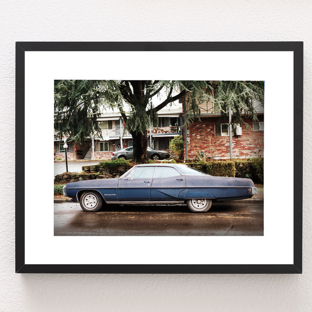 Blue Bonneville Car Wall Art Retro Automobile Photography
