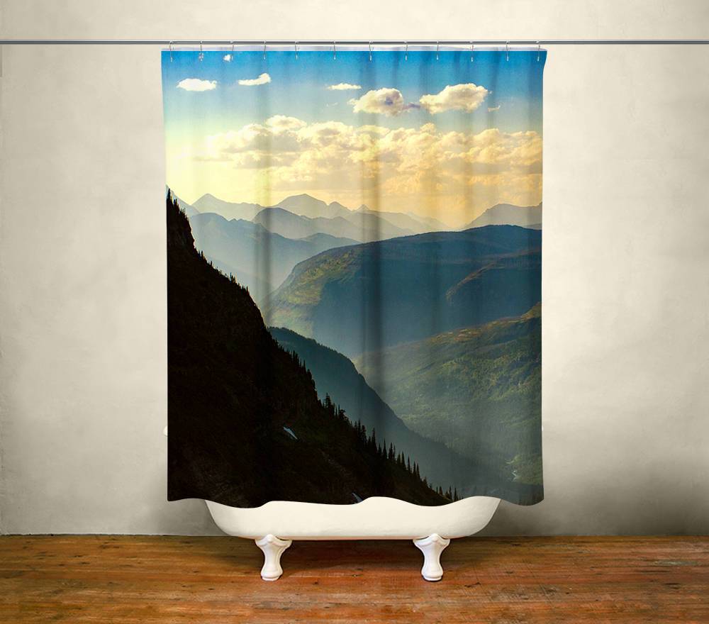 Glacier National Park Shower Curtain 71x74 inches - in