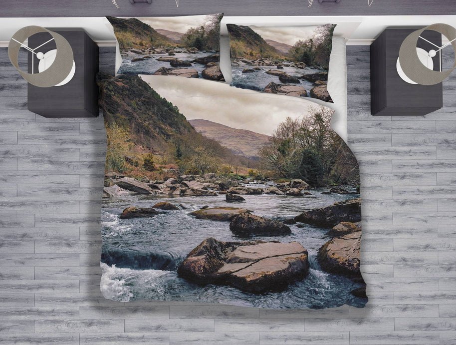 Rocky River Wales Duvet Cover Set - Twin, Queen, King Lost in Nature