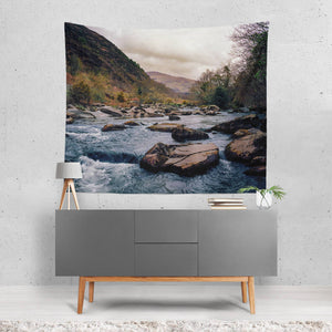 Rocky River Wall Tapestry - Wales Lost in Nature