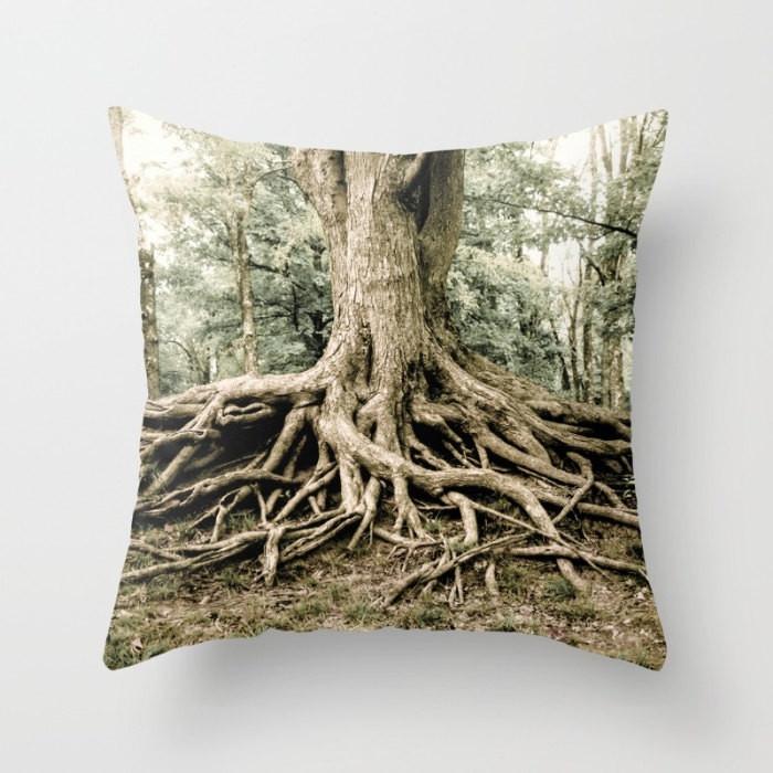Roots of Life Throw Pillow Lost In Nature