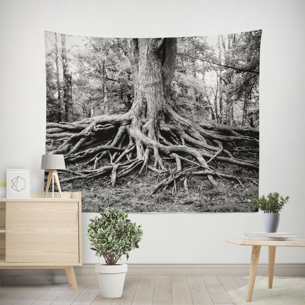 Roots of Life, Tree Wall Tapestry Lost In Nature