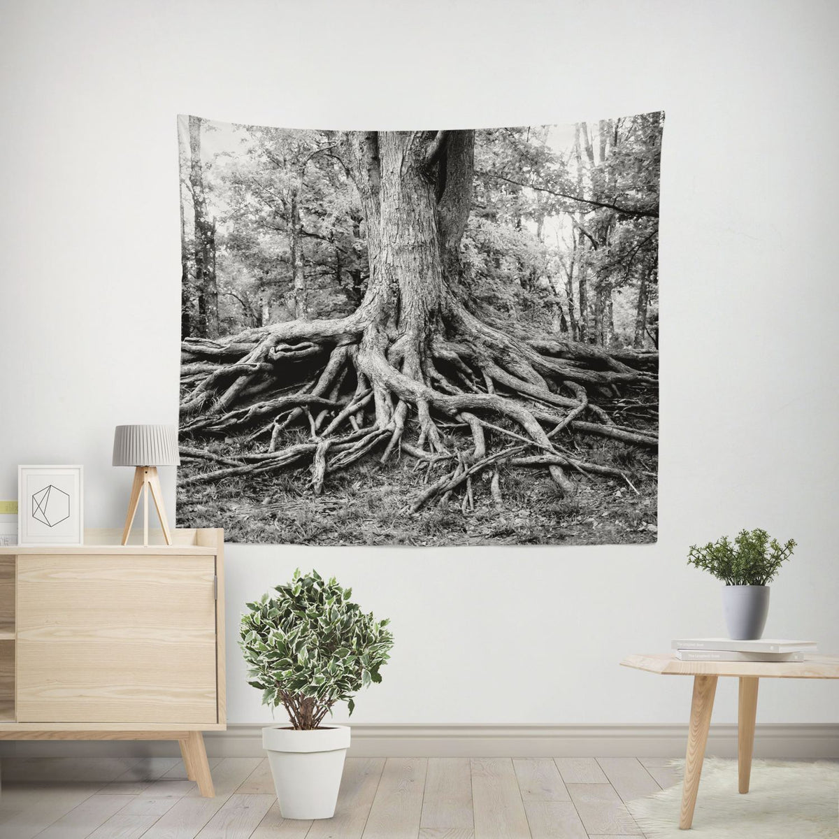 Roots of Life, Tree Wall Tapestry Lost In Nature