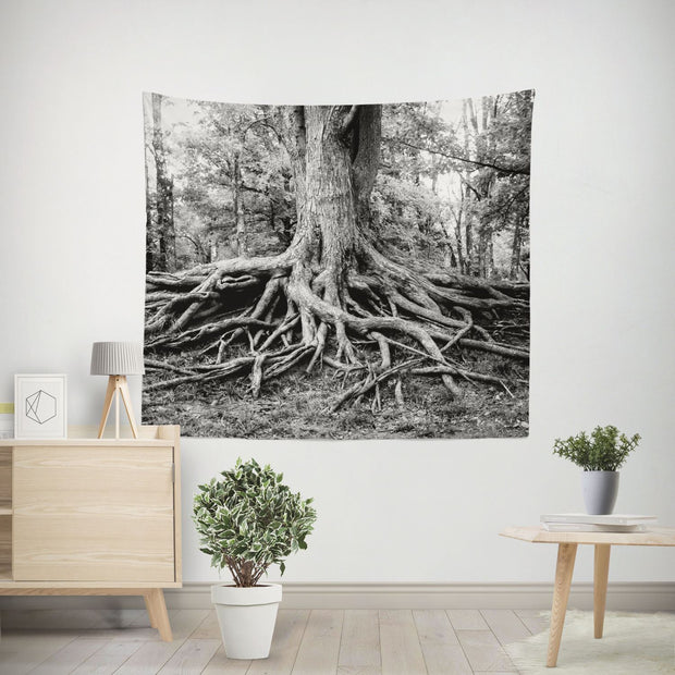 Roots of Life, Tree Wall Tapestry Lost In Nature