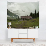 Rustic Cabin - Colorado Wall Tapestry Lost in Nature