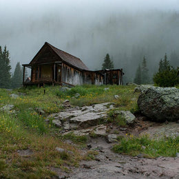 Rustic Cabin Photography Print, Colorado Mountain Photography - Fine Art Print Lost Kat Photography