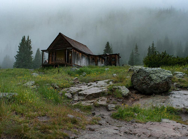 Rustic Cabin Photography Print, Colorado Mountain Photography - Fine Art Print Lost Kat Photography