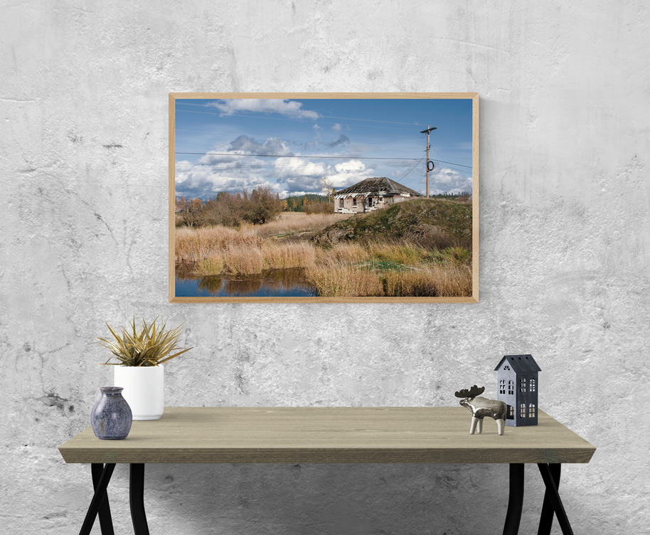 Eastern Washington Farm and Pond Wall Art Print -
