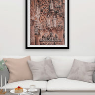 Sagrada Familia Wall of Sorrow Photo Print