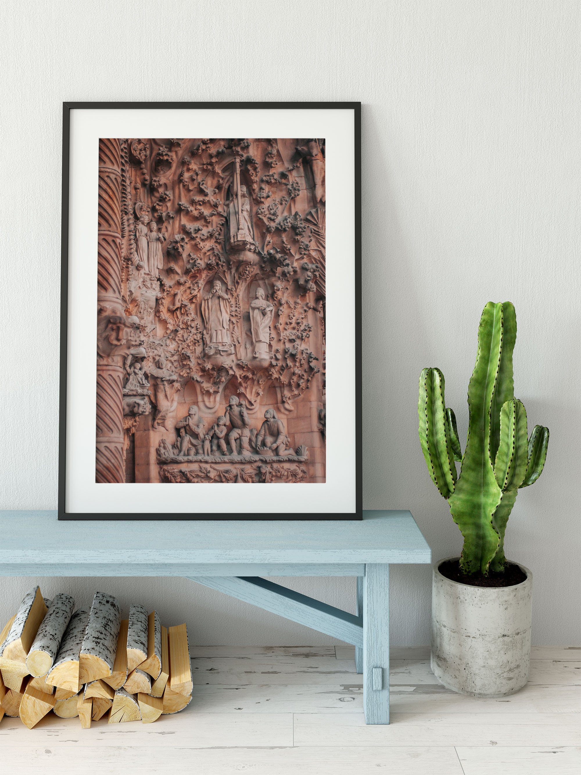 Sagrada Familia Wall of Sorrow Photo Print