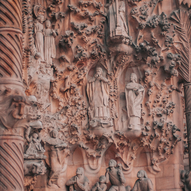Sagrada Familia Wall of Sorrow Photo Print