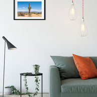 Lone Saguaro Southwest Wall Art Cactus Photo Print Arizona -