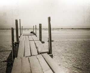 Salton Sea California Photo Print Old Dock Black and White