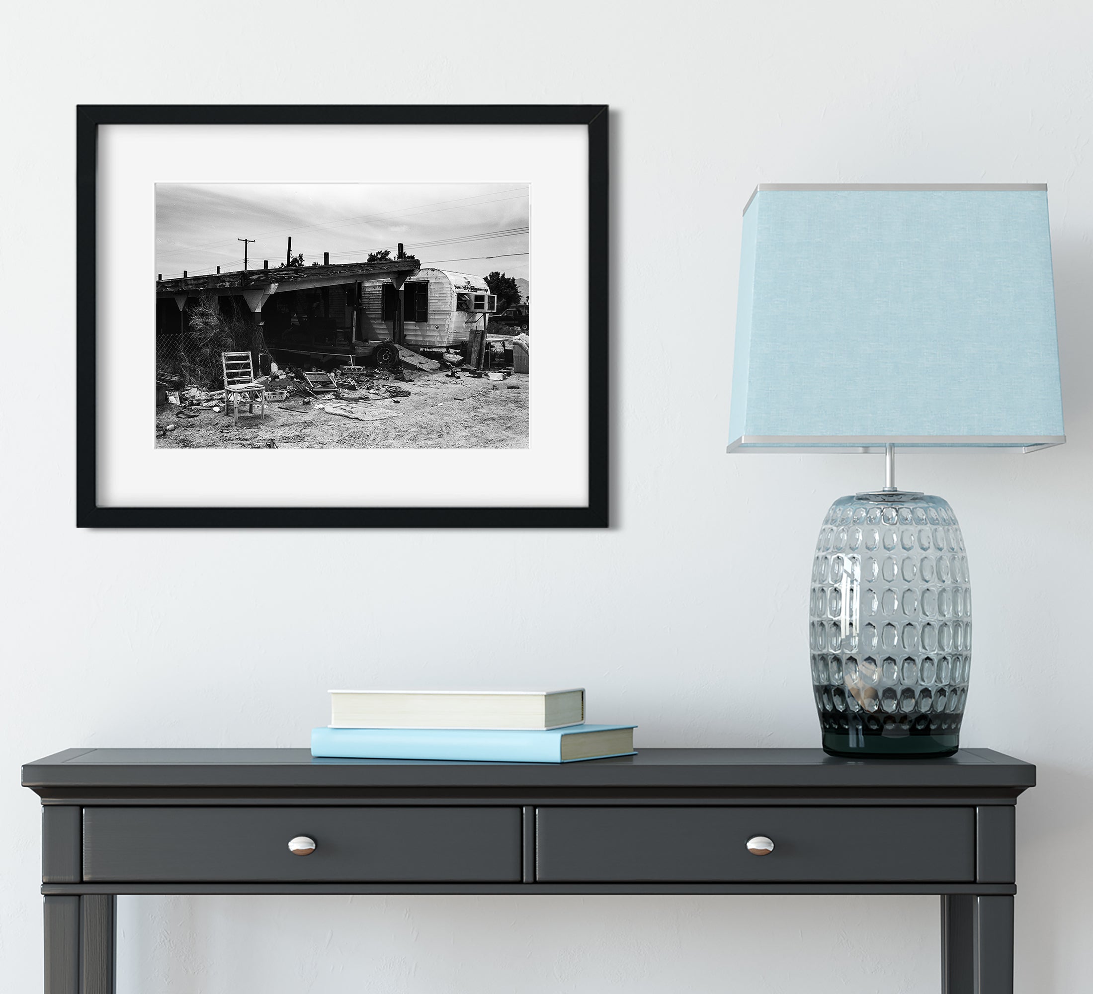 Once Was Home Salton City California Black and White Art