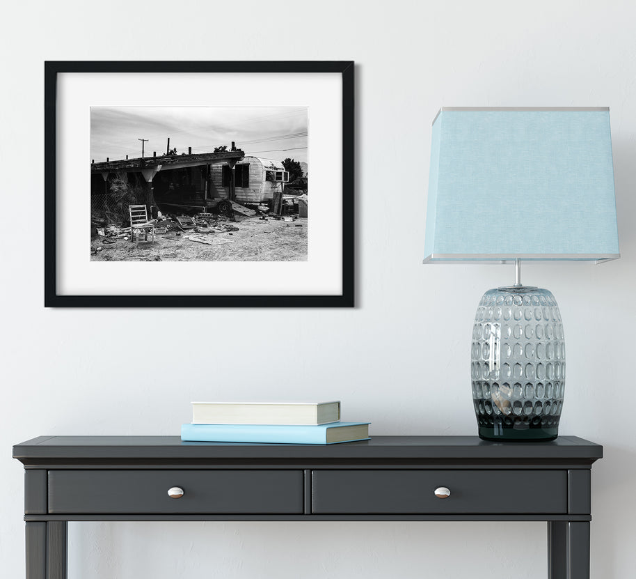 Once Was Home Salton City California Black and White Art