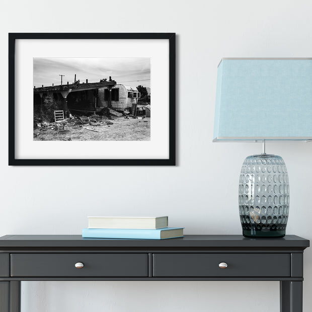 Once Was Home Salton City California Black and White Art