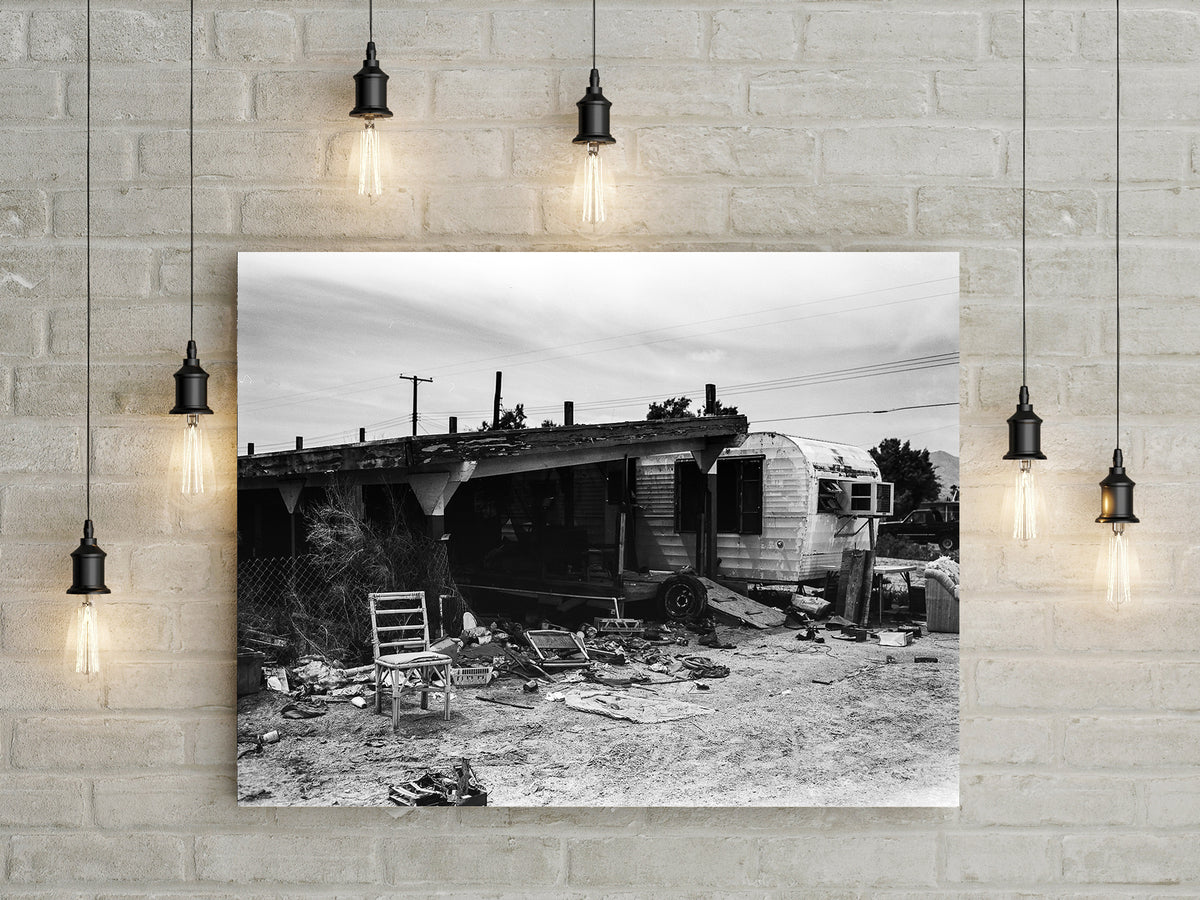 Once Was Home Salton City California Black and White Art