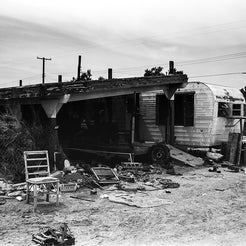 Once Was Home Salton City California Black and White Art