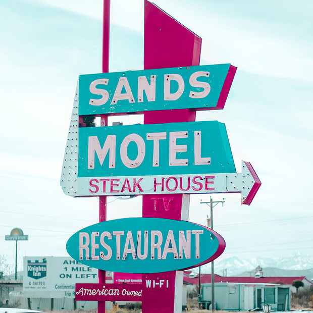 Dunes Motel Mid Century Modern Sign - Photography