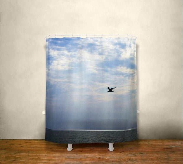 Sea Bird, Nautical Shower Curtain Lost In Nature