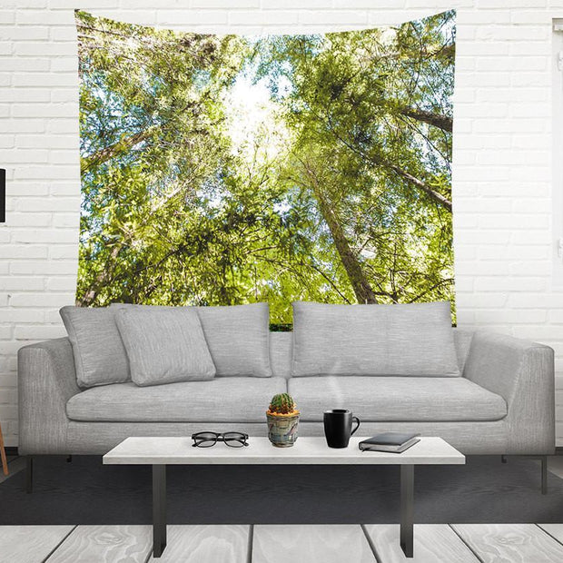 Sequoia Forest Canopy Wall Tapestry Lost In Nature