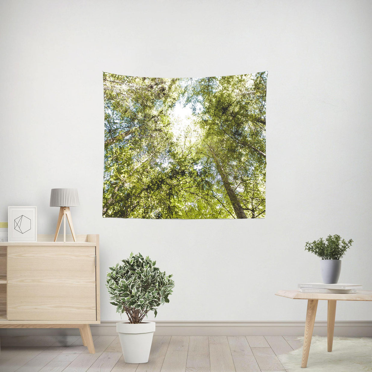 Sequoia Forest Canopy Wall Tapestry Lost In Nature