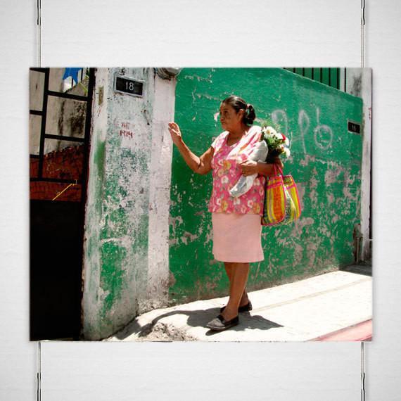 Mexico Street Photography Colorful Photo Print Shopping Day