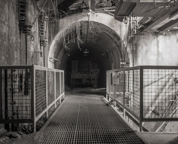 Sloss tunnel alabama photo print showing a long concrete arched tunnel in birmingham alabama product image