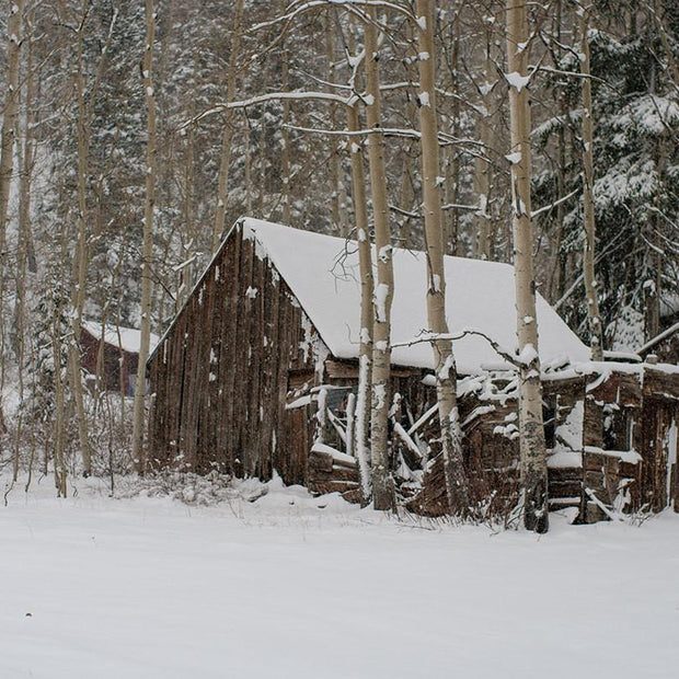 Snowy Cabin Colorado Rustic Wall Art Print - Photography