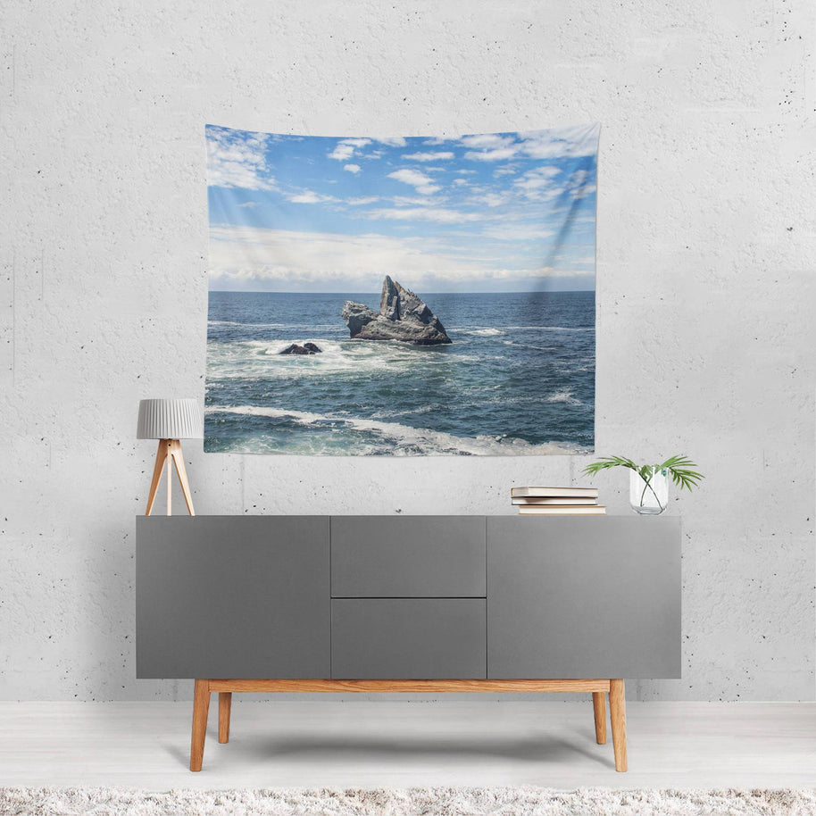 Solitude at Sea, California Coast Wall Tapestry Lost Kat Photography
