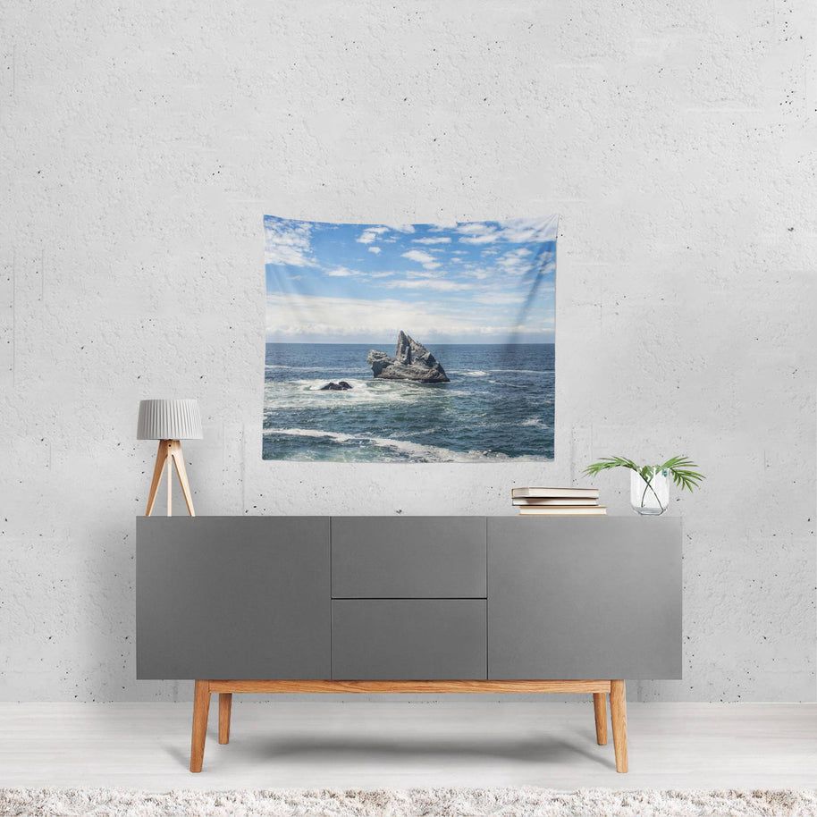 Solitude at Sea, California Coast Wall Tapestry Lost Kat Photography