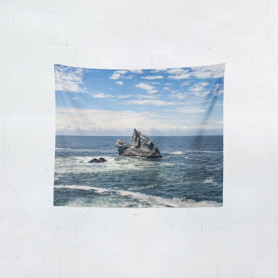 Solitude at Sea, California Coast Wall Tapestry Lost Kat Photography