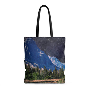 Space Mountain Tote Bag 18x18 in Printify