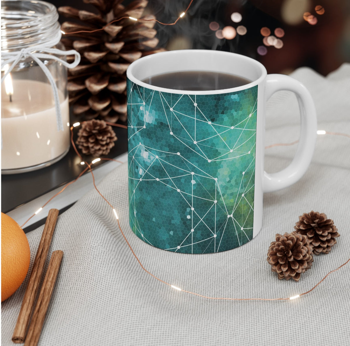 Geometric Space Coffee Mug Nerdy Gift - Mugs