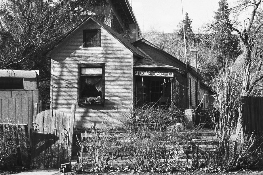 The Spokane Casket Company Black and White Photo Print -