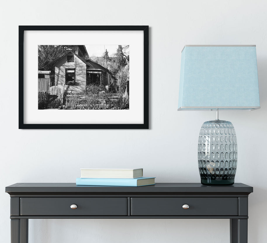 The Spokane Casket Company Black and White Photo Print -